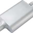 Floshine Universal Mufflers Dual Chamber 2.5" inlet (ID) 2.5" outlet (ID) overall 17" Performance Automotive Muffler Exhaust FH8C25C25 (Silver)