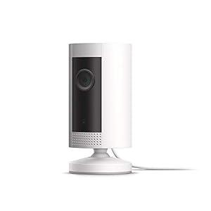 Ring Indoor Cam (1st Gen), Compact Plug-In HD security camera with two-way talk, Works with Alexa - White