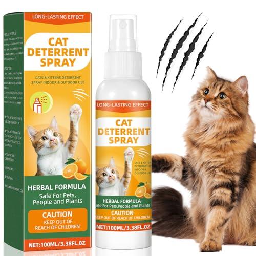 GDBadais Cat Repellent Spray, Cat Deterrent Spray - Indoor & Outdoor Training Safe, Protect Furniture, Sofas, Rugs, Restricted Areas-for Behavior, Natural, Effective - New Formula 12
