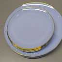 I00000 60 Pieces Gold Plastic Plates, Heavy Duty White and Gold Plastic Plates for 30 Guests Include: 30 Gold Rim Dinner Plates and 30 Gold Dessert Plates Perfect for Wedding & Party