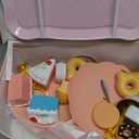 Tea Party Set for Little Girls, 49PCS Princess Tea Time Toys Including Tea Set Dessert Carrying Case, Kids Kitchen Pretend Playset, Tea Set for Girls Birthday Toddler Age 3-8, Pink