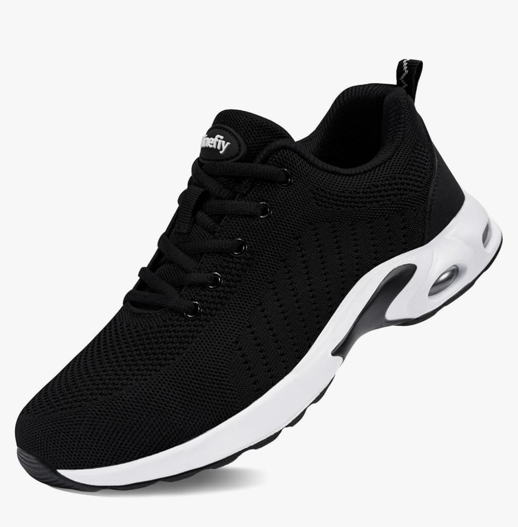 Tinefiy Steel Toe Shoes for Women Lightweight Safety Shoes Air Cushion Comfortable Slip Resistant Indestructible Womens Puncture Proof Work Shoe, Women 11,5, Men 10