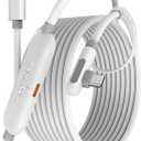 Maxonar VR Charging Link Cable 15FT Charge While Playing PC VR, USB 3.0 Stable Data, Built to Replace Meta Link Cable for Quest 3S / Quest 3 / Quest 2 / Pico 4 White