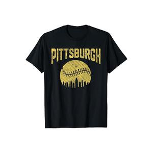 Pittsburgh Baseball Vintage Minimalist Retro Baseball Lover T-Shirt, L youth (Grey)