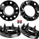 Richeer 1 inch 6x5.5 Hub Centric Wheel Spacers with for Tacoma 4Runner Tundra Fortuner Ventury GX470 GX460, 4PCS Forged 6x139.7mm Wheel Spacers with 12x1.5 Studs & 106mm Center Bore