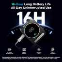 Acer Gadget Bluetooth Receiver for Car/Home/Wired Headphones, 3.5mm AUX, Drive & Listen Wirelessly, 16H Battery, Noise Cancellation, Auto Connect & Dual Pairing - Black