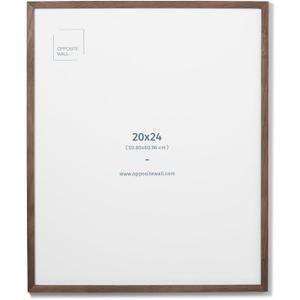 Opposite Wall - 20x24 in - Dark Solid Oak Wood Picture Frame - Lightweight, Versatile & Shatterproof - Wall Hanging Poster or Photo Frame - Wall Decor for Office, Gallery & Home