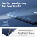EooCoo Case Compatible with MacBook Air 13 inch M5 2026-2022 M4 M3 M2 A3449 A3240 A3113 A2681, Crystal Hard Shell Scratch Resistant Protective Cover Compatible for MacBook Air 13.6 inch, Midnight