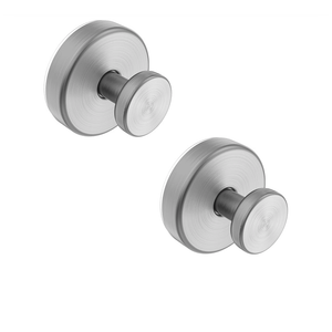Suction Cup Hooks for Shower, Removable Towel Hooks for Bathroom Window Glass Door Wall, Bath Robe Looafh Hook for Hanging - 2 Pack, Silver
