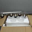 Bathroom Vanity Light, 5-Light Nickel Modern Matte Wall Sconce Lighting with Clear Glass Shade, Wall Lights,Bath Vintage Wall Mounted Lamps for Mirror Bedroom Living Room