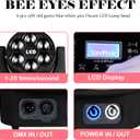 DJ Lights Moving Head 6x15W RGBW 4-in-1 Stage Light Bee Eye Mini Wash Lighting, DMX512 & Sound-Active for Disco, Club, KTV, Wedding, Party 2-Pack