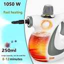 Handheld Pressurized Steam Cleaner with 12 pcs Accessories, Portable Steamer for Cleaning, Steam Cleaner for Home Use, Steamer for Cleaning Car, Furniture, Floor, Upholstery, Grout and Tile, Deep Gray