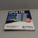 Doctor's Select 3 Pairs Copper Toeless Compression Socks Women & Men - 20-30 mmHg Open Toe Compression Socks Knee High Women