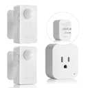 RAYZEEK Wireless Motion Sensor Control Outlet with Light Sensor,No WiFi/No APP, 2 PIR Sensor Switch Control 1 Plug for Christmas Tree Lights,Fans,Household Appliances,10A/1100W