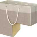 slcinwzdt Stair Basket for Stairs with Handle, Staircase Baskets for Carpeted and Wooden Stairs,16" Step Storage Basket for Toys, Clothes, Books, Tools, with Hard Board, Anti-slip (Brown, 1 pack)