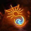 MissAudrey Sunrise Sunset Neon Sign with Cycle Timer Sunrise Wave Neon Signs for Wall Man Cave Bedroom Birthday Party Christmas Wedding Living Room Bar Decor USB Powered