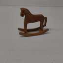 VOSAREA 18x6x18cm Wooden Rocking Horse Table Decoration Craft Home Art Furnishing