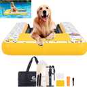 Coolwave Inflatable Pup Plank, Dog Water Ramp for Boats and Docks, XL, 200 lb Capacity - Floating Platform for Pets for Lake, River, Beach & Swimming Pool, Includes Pump, Patent-Protected Design