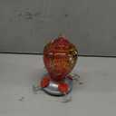 WOSIBO Hummingbird Feeder for Outdoors Patio Large 32 Ounces Colorful Hand Blown Glass Hummingbird Feeder with Ant Moat Hanging Hook, Rope, Brush and Service Card (RED-Firework)