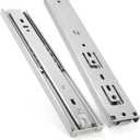 10" Heavy Duty Drawer Slides, 3-Section Soft Close Drawer Slides Ball Bearing Mute Drawer Track, Stainless Steel Cabinet Rails Side Mount - 1 Pair, 100lb Capacity (10")