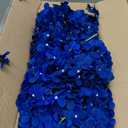 Mason Jars with Hydrangea, 10 Set Artificial Flower Table Centerpieces Glass Flowers Vases Decor for Home Wedding Farmhouse Bridal Shower Graduation Boho Decorative(Royal Blue)