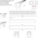39.4x7.1x6.3in Stainless & Galvanized Steel Trench Drain