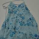 Women Sequin Sparkly Rhinestone Mini Dress Sleeveless Backless Deep V Neck Glitter Short Cami Dress Party Clubwear (Small, Blue)