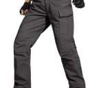FREE SOLDIER Men's Tactical Pants Water Resistant Ripstop Cargo Work Lightweight EDC Hiking Pants with Multi Pockets (46W x 30L, Gray)