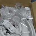 ZMISHIBO Low Profile Ceiling Fans with Lights and Remote, 20 Inch Flush Mount Ceiling Fan with Light, 3000K-6000K Dimmable Fandelier LED Fan Light, 6 Wind Speeds White Ceiling Fans for Bedroom