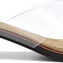 Heeled Flip Flops for Women Square Open Toe Chunky Block Heel Sandals Slip on Casual Comfortable Summer Mules Shoes (Beige), Size 8.5