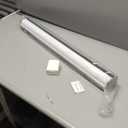 Joydeco 100% Blackout Roller Shades (Pro), Free-Stop Cordless Blinds for Windows, UV Protection, Natural Woven Blinds for Home and Office, Light-Proof Aluminum Cover (Light Grey, 32" W x 75" H)