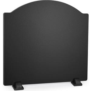 Fireplace Fireback with Feet- 19 Inch Fire Back Fireplace Iron Wall Protection Refractory Panels Plate Heat Reflect (19inch)