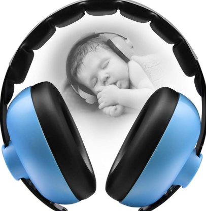 BBTKCARE Baby Headphones Noise Cancelling Headphones for Babies for 3 Months to 3 Years (Blue)