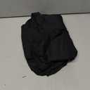 Hisdern Men's Black Grandad Collar Shirt Wedding Regular Fit with Pocket, Size XL