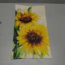Ramirar Ink Oil Painting Watercolor Yellow Sunflowers Green Leaves Summer Decorative Lumbar Throw Pillow Cover Case Home Living Room Bed Sofa Car Cotton Linen Rectangular 12 x 20 Inches