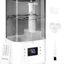 BOXING 6L Warm & Cool Mist Humidifiers for Bedroom, Air Humidfier for Large Room with Remote Control, Auto Mode Perfect for Baby & Plants, Top Fill, Sleep Mode, Timer, Essential Oil Tray, 60H