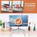 Hemudu Clear Glass Computer Monitor Riser / Triangle Desktop Universal Corner Stand for Computer Monitor & Laptop HD01T-003