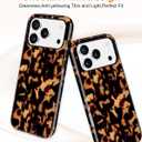 Magnetic Tortoise Shell Phone Case for iPhone 15, Compatible with MagSafe, Cute Brown Aesthetic Leopard Print Soft TPU and Hard PC Shockproof Protective Phone Cover for Women Girls