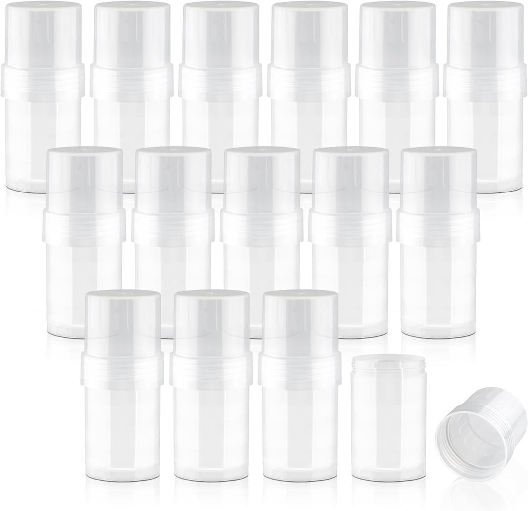 15 Pcs Clear Deodorant Containers Plastic Empty Filling Stick Tube Deodorant Bottles for DIY Cosmetic Lotion Bar Crayon - 30ml/1oz