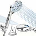NOSAME Shower Head with Handheld High Pressure, 6 Spray Modes Hand held Showerhead Extra 60" Long Hose and Adjustable Holder, Anti-clog Nozzles, Built-in Power Wash to Clean Tub, Tile & Pet Cleaning