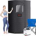 Sauna Box, Portable Steam Tent for Home Detox and Relaxation, Includes 3L Steamer, Remote Controller, Folding Chair, Adjustable Timer 1-60 Min, Large Size