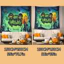 Lyxinarhy Halloween Blacklight Wall Tapestry - Night Tapestry Wall Hanging Haunted Woods with Grave and Pumpkins, UV Reactive Blanket for Bedroom Living Room Dorm Decor (Scary Pumpkin, 51 * 59 IN)