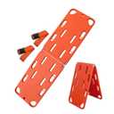 Spine Board Stretcher with Backboard Straps, Foldable Medical Stretcher for Patient Transport Rescue Lightweight, 73x19.5in, Orange
