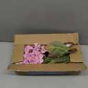 Ttranewsoo Hydrangea Artificial Flowers ,Fall Hydrangeas Artificial Flowers, Fake Fall Dried Hydrangea Decoration, Faux Silk Flower With Stems Winter Decor Indoor and outdoor(Pink 24"8pcs) Without Vase