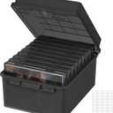 Lifewit Photo Storage Box 5x7 Photo Case, Each for 9 Inner Keeper, Black Photo Organizer for Seeds Cards Pictures Office Supplies with 1 Sheets Label Sticker, 1 Pack