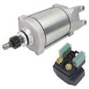 Starter & Relay for Yamaha Raptor 660 YFM660R 2001-2005, 3SX-81890-00-00 18760, 2001 2002 2003 2004 2005 660 Raptor Starter Replacement for Yamaha 660R