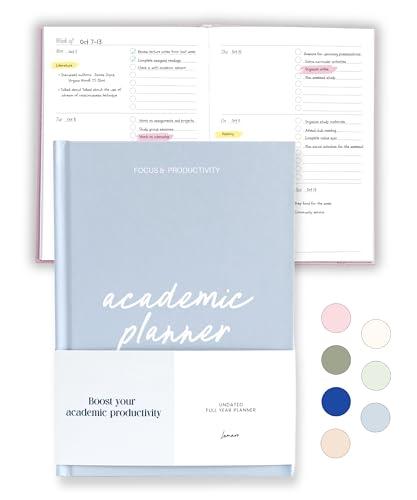 Lamare Academic Planner 2026 College Essentials – Undated Weekly College Student Planner for Homeschool, High School, College & Nursing Students