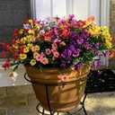 Artificial Flowers for Outdoors 16 Bundles Fake Flowers Fake Plants Spring Summer Decoration UV Resistant Fake Silk Flowers for Porch Patio Home Planter Window Box Yard Garden Decor