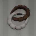 Face Wash Headbands, Set of 2 - Terry Cloth Spa Headbands for Washing Face or Facial, Dark Khaki + Cement Ash