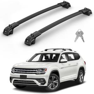330Lbs Roof Rack Cross Bars Compatible with Volkswagen VW Atlas 2017-2026 (Not for Atlas Cross Sport), Heavy Duty Aluminum Roof Rails Top-Mount Crossbars Rooftop Cargo Carrier